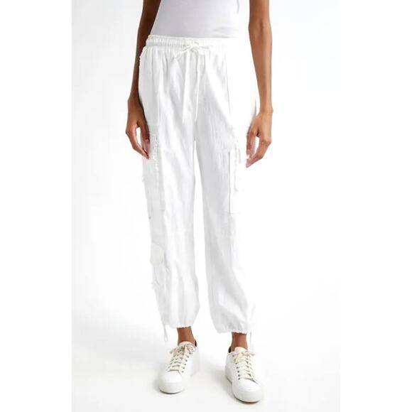 Cinq a Sept Women's Small Ruffle Nitsan Parachute Pants Cargo Y2K Designer $325 - Picture 1 of 16